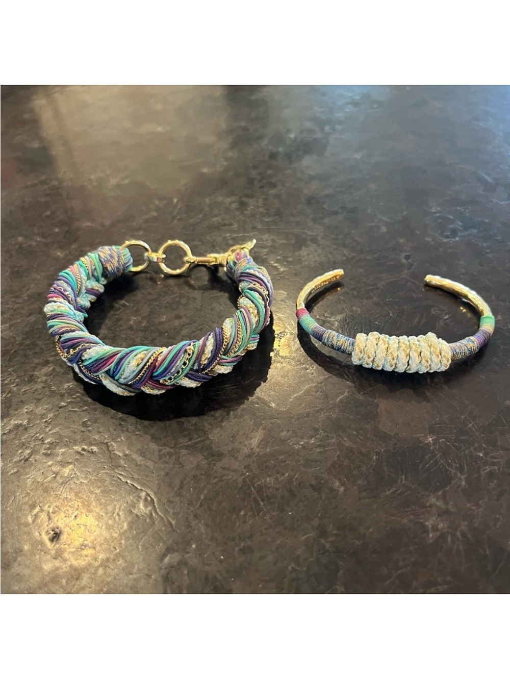 TWO KENDRA SCOTT Handwoven Multicolor Rope Bracelet Set - Women Jewelry